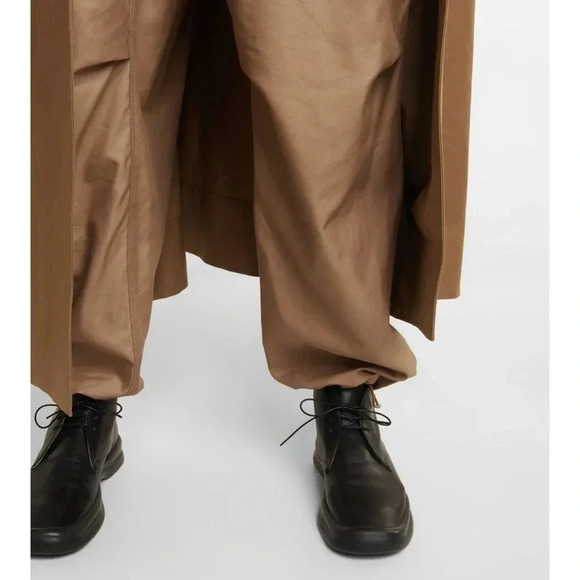 NWT The Row Antica Pant Parachute Cargo Utility Wide Leg Cotton Silk Taupe 8 - Picture 6 of 17